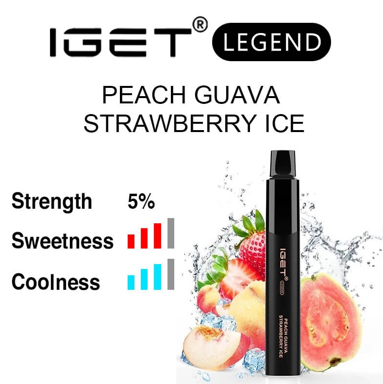 Exploring the IGET Legend 4000 Puffs Disposable Vape - Peach Guava Strawberry Ice: A Flavorful Journey in Australia’s Vaping Scene