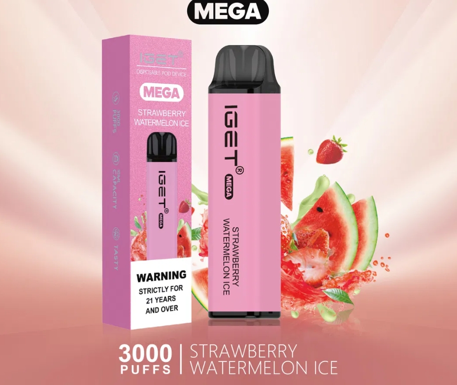 Exploring the IGET Mega 3000 Puffs Vape - Strawberry Watermelon: A Flavorful Journey for Australian Vapers