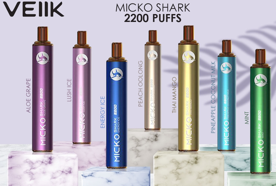 VEIIK Micko Shark 2200 Puffs Vape – Tropical delight with pineapple coconut milk
